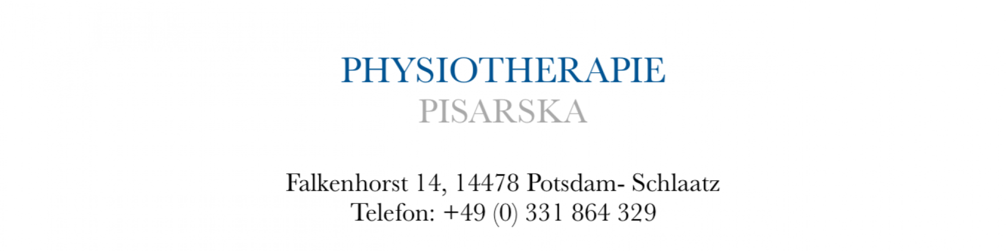 Physiotherapie Praxis Pisarska